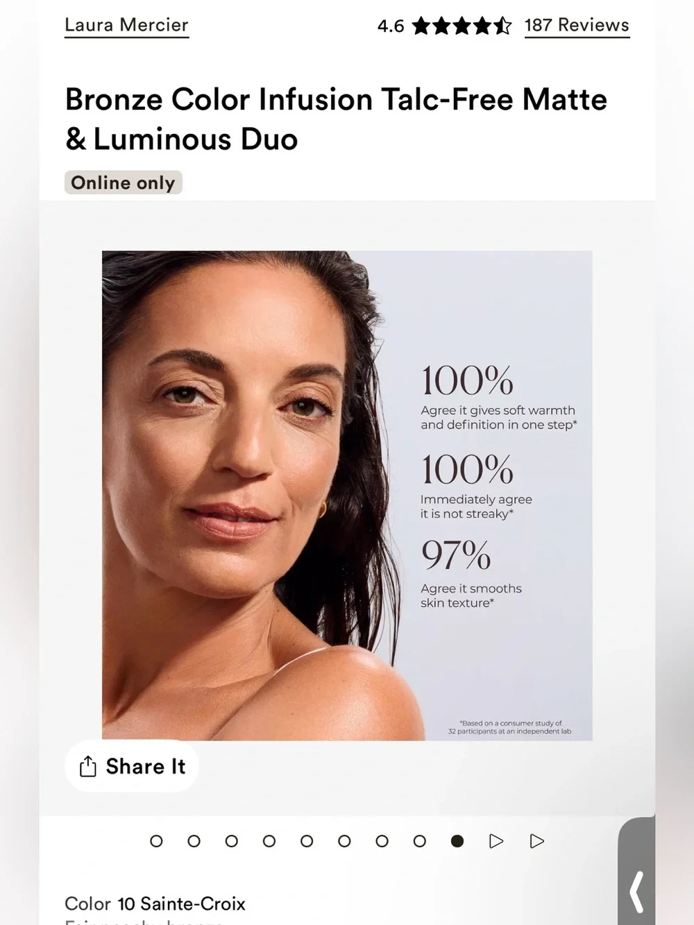 laura mercier Bronzer & Glow Duo — Brown and Gold Satin Finish